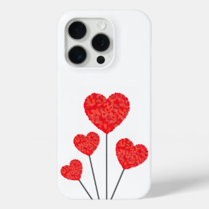 Heart Balloons Illustration Design iPhone 15 Pro Case