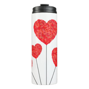 Heart Balloons Illustration Design Thermal Tumbler