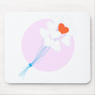 Heart Balloons Mouse Mat