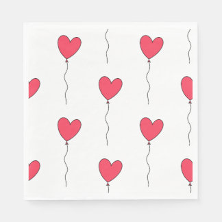 Heart Balloons Napkin
