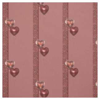 Heart balloons with heart squiggly border fabric