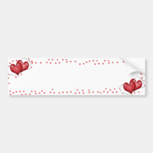 Heart Balloons With Little Hearts Bumper Sticker