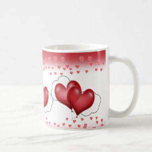Heart Balloons With Little Hearts Coffee Mug