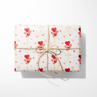 Heart Balloons Wrapping Paper