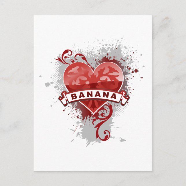 Heart Banana Postcard (Front)
