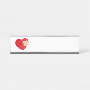 Heart Bandage Desk Name Plate