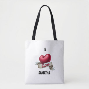 "Heart & Banner" Personalized Keepsake Tote Bag