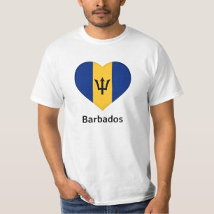 Heart - Barbados Flag T-Shirt