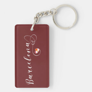 Heart Barcelona Keyring, Catelonia Key Ring