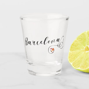 Heart Barcelona Mug, Catalonia Shot Glass