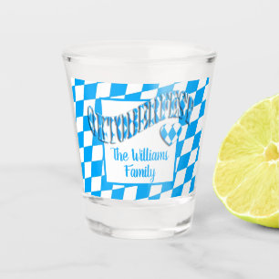 Heart Bayern Bavarian Flag Colours Oktoberfest Shot Glass