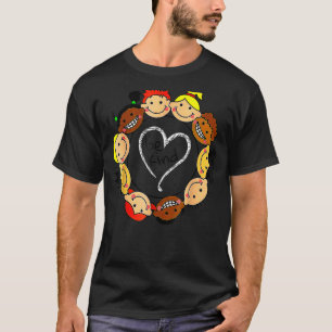 Heart Be Kind Spread Kindness Anti Bullying Orange T-Shirt