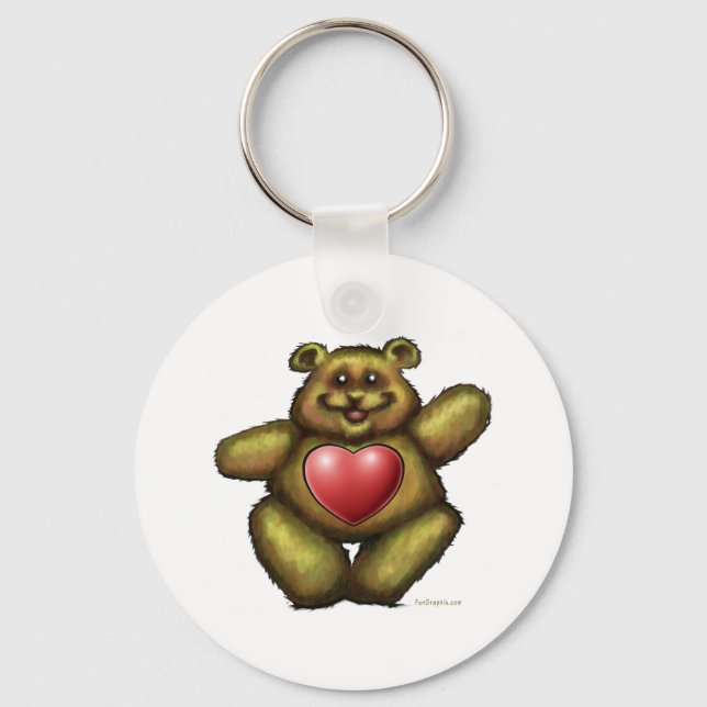 Heart Bear Key Ring (Front)