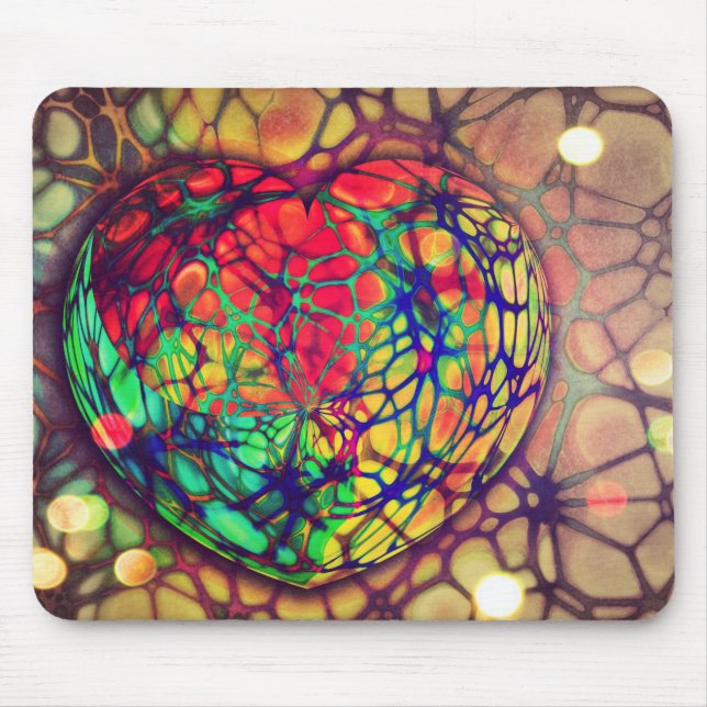 Heart Beat Art Mosaic Mouse Pad (Front)