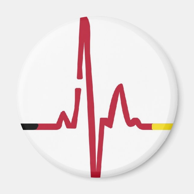 heart beat Germany Magnet (Front)
