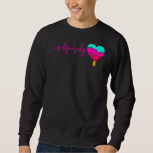 Heart Beat Ice Cream For Frozen Sweet Fan Sweatshirt