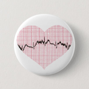 Heart Beat III 6 Cm Round Badge