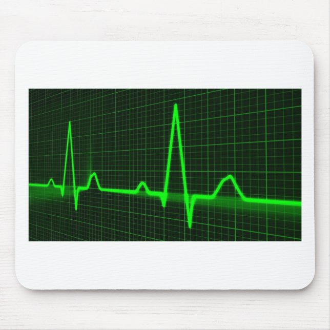 Heart Beat Pulse Trace Mouse Mat (Front)