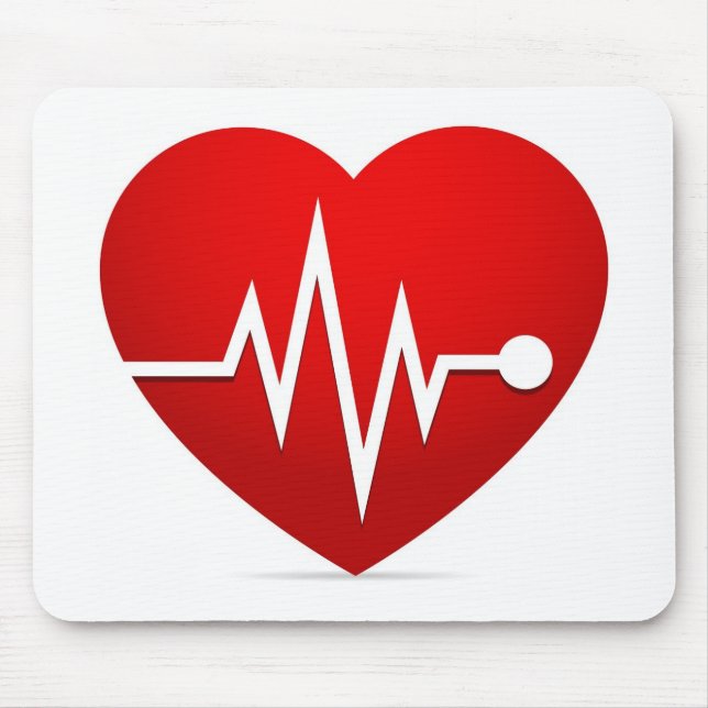 Heart Beat Rate Mouse Mat (Front)