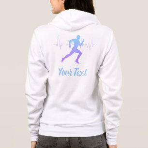 Heart Beat Runner Personalised Hoodie