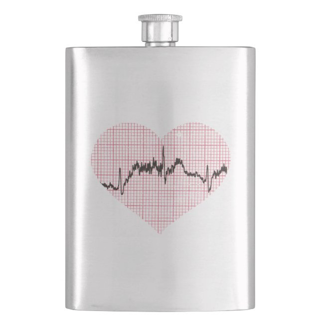 Heart Beat VII Hip Flask (Front)