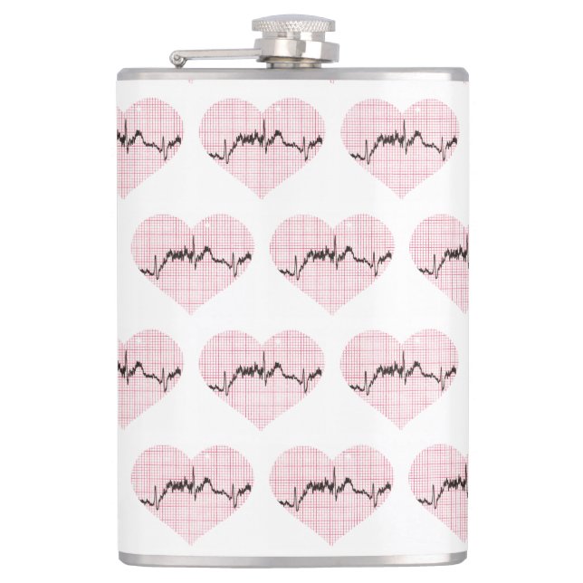Heart Beat VII Hip Flask (Front)