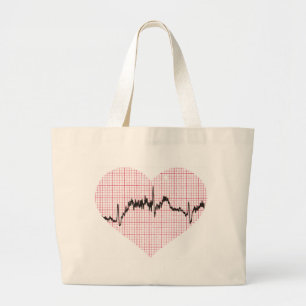 Heart Beat VII Large Tote Bag