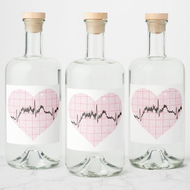 Heart Beat VII Liquor Bottle Label (Bottles)
