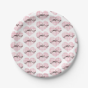 Heart Beat VII Paper Plate