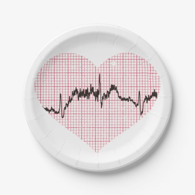 Heart Beat VII Paper Plate (Front)