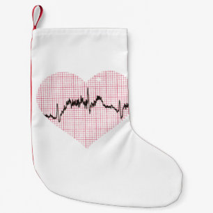 Heart Beat VII Small Christmas Stocking