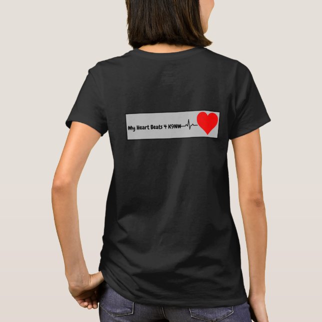 Heart Beats 4 Nosework W T-Shirt (Back)