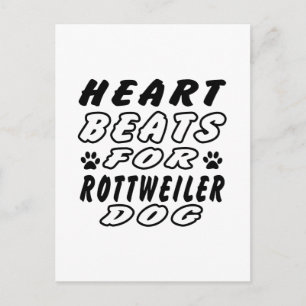 Heart Beats For Rottweiler Postcard