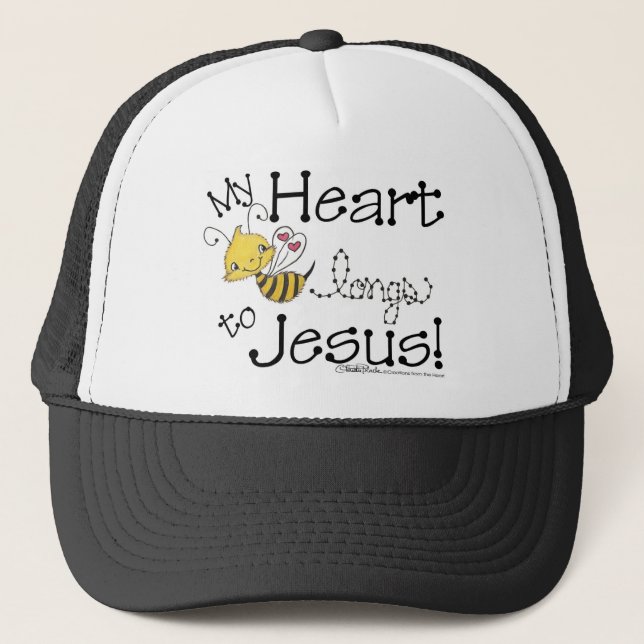Heart Bee longs to Jesus Trucker Hat (Front)
