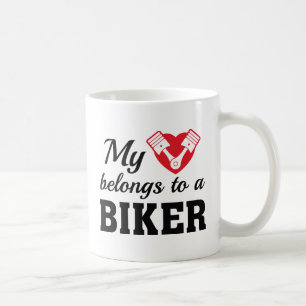 Heart Belongs Biker Coffee Mug