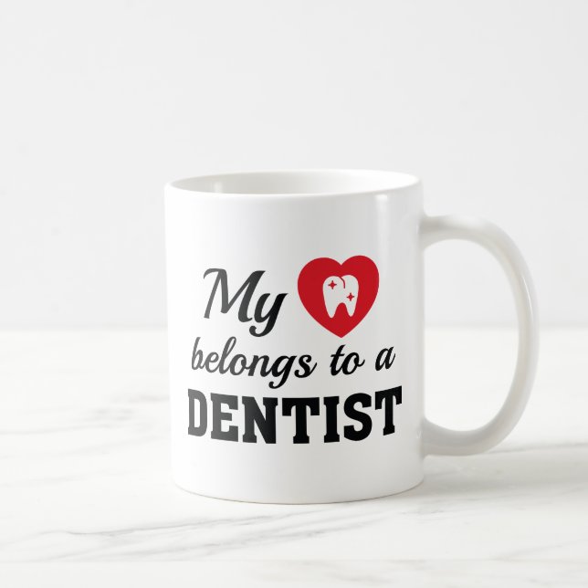 Heart Belongs Dentist Coffee Mug (Right)