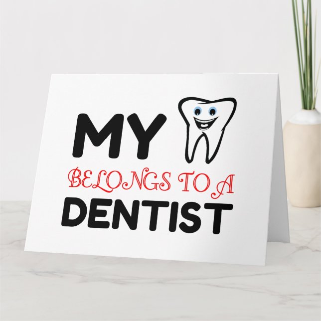 Heart Belongs Dentist Thank You Card (Front)