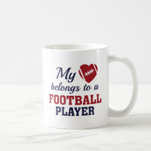 Heart Belongs Football Coffee Mug