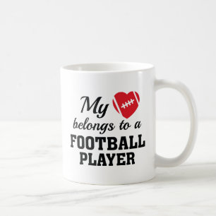 Heart Belongs Football Coffee Mug