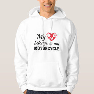 Heart Belongs Motorcycle Hoodie