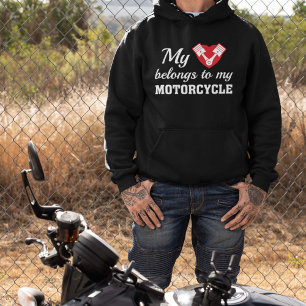 Heart Belongs Motorcycle Hoodie