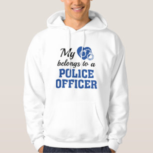 Heart Belongs Police Officer Hoodie