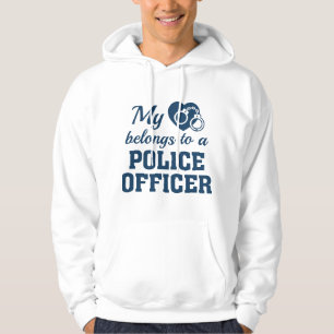 Heart Belongs Police Officer Hoodie