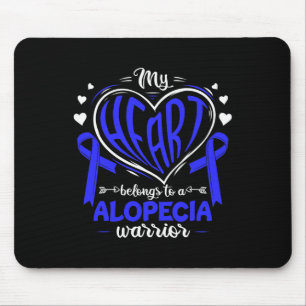 Heart Belongs To A Alopecia Warrior Alopecia Aware Mouse Mat