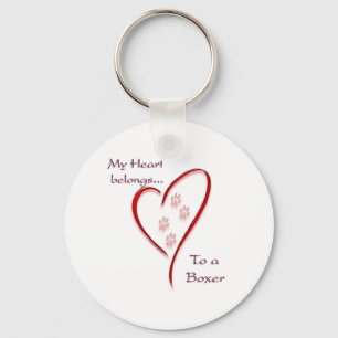 Heart Belongs to Boxer, Love Boxers, Boxer love Key Ring