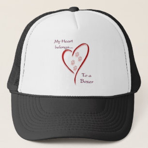 Heart Belongs to Boxer, Love Boxers, Boxer love Trucker Hat