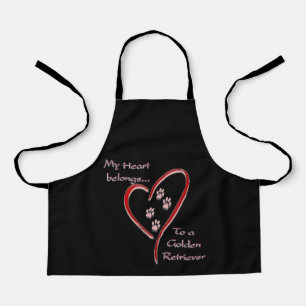 Heart Belongs to Golden All-Over Print Apron