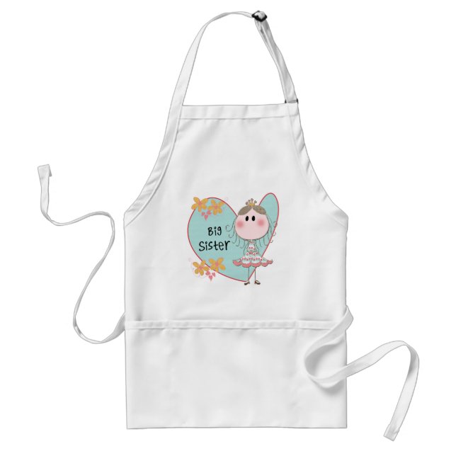 Heart Big Sister Standard Apron (Front)