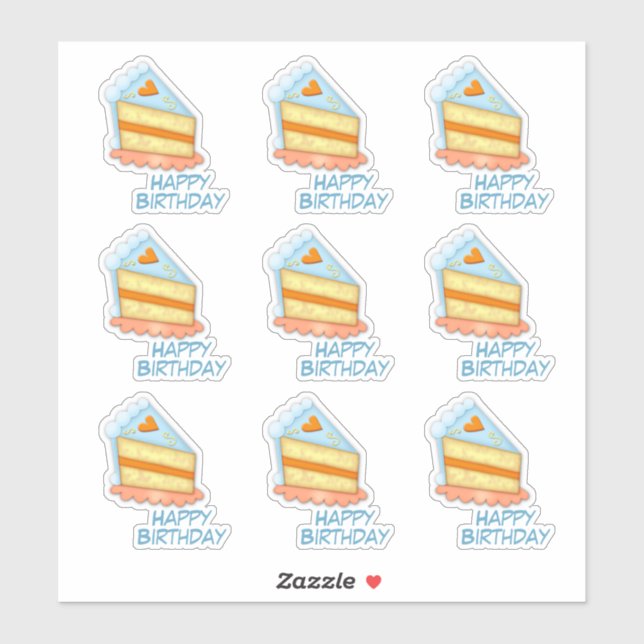 Heart Birthday Cake Contour (Sheet)