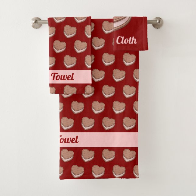 Heart Biscuit Bath Towel Set (Insitu)